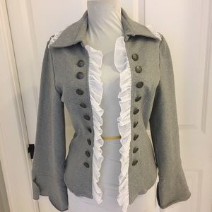 2OH Threads Ruffle Military Jacket